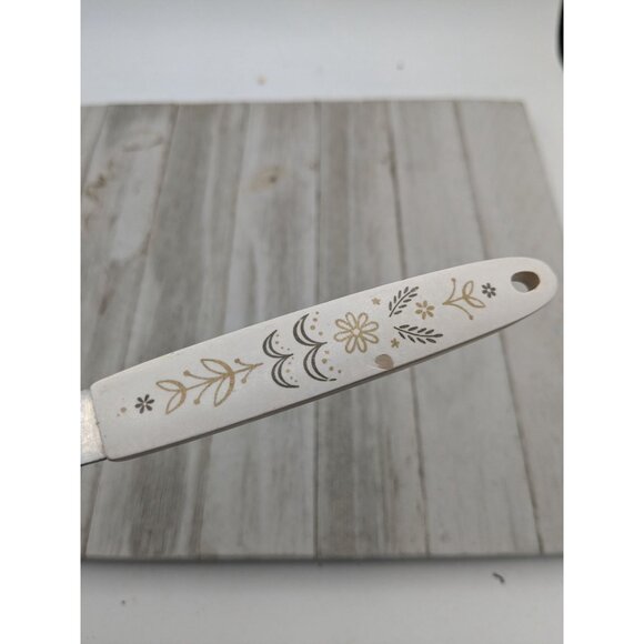 Vintage FLINT Arrowhead Stainless Steel Soup Ladle Spoon 9 1/2" Wheat handle #1 - Picture 7 of 8